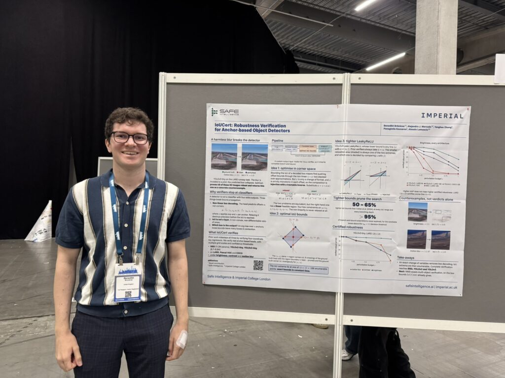 The IoUCert poster being presented at ECCV 2026